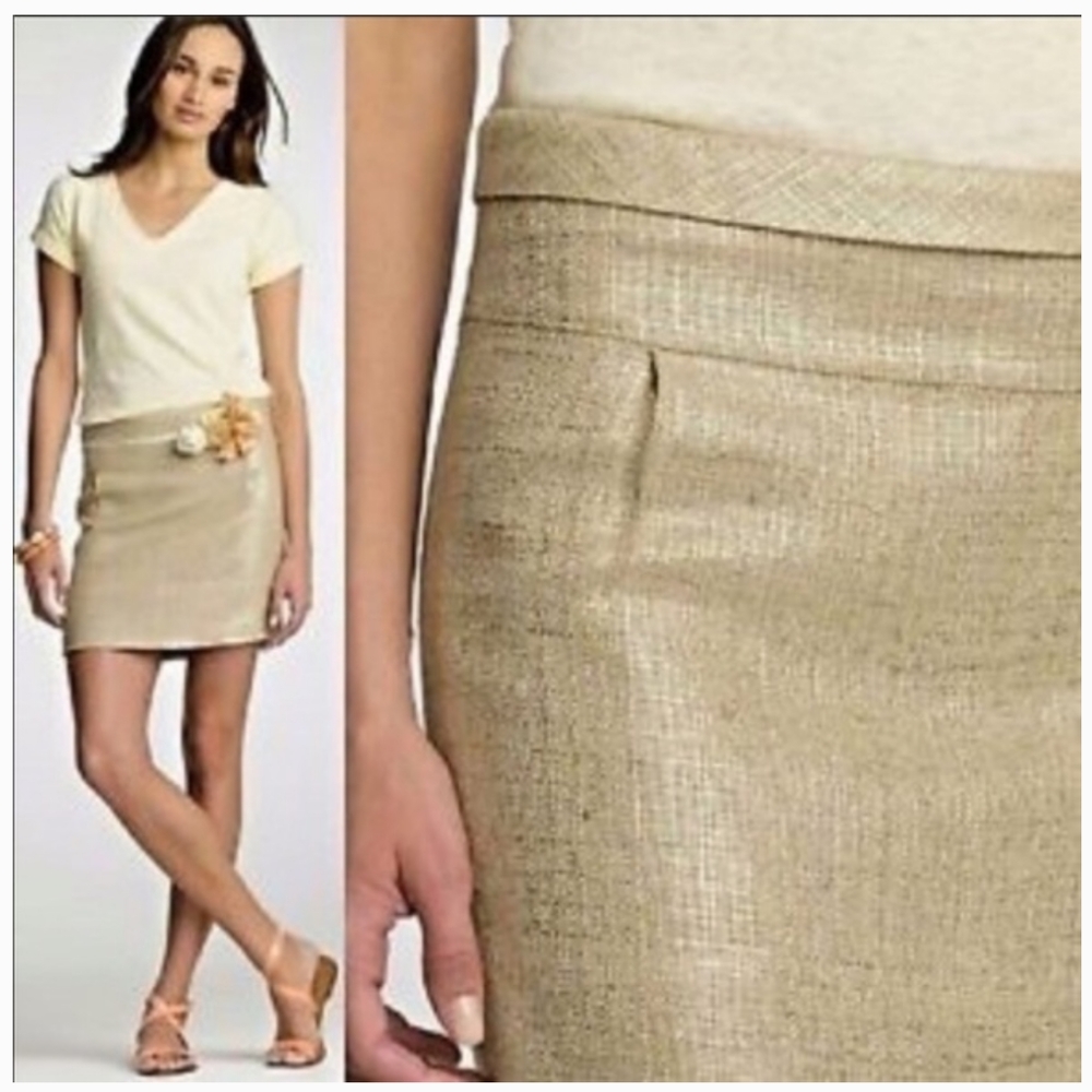 ✨J.Crew SHIMMER Metallic Linen Mini size 2 - Picture 2 of 9